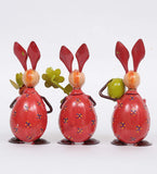 Rabbit Small Egg Animal Figurine, Set of 3 table decor