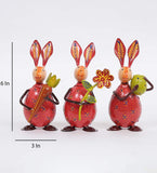 Rabbit Small Egg Animal Figurine, Set of 3 table decor