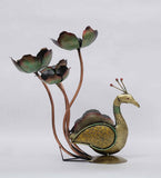 Peacock Tealight Bird Figurine table decor