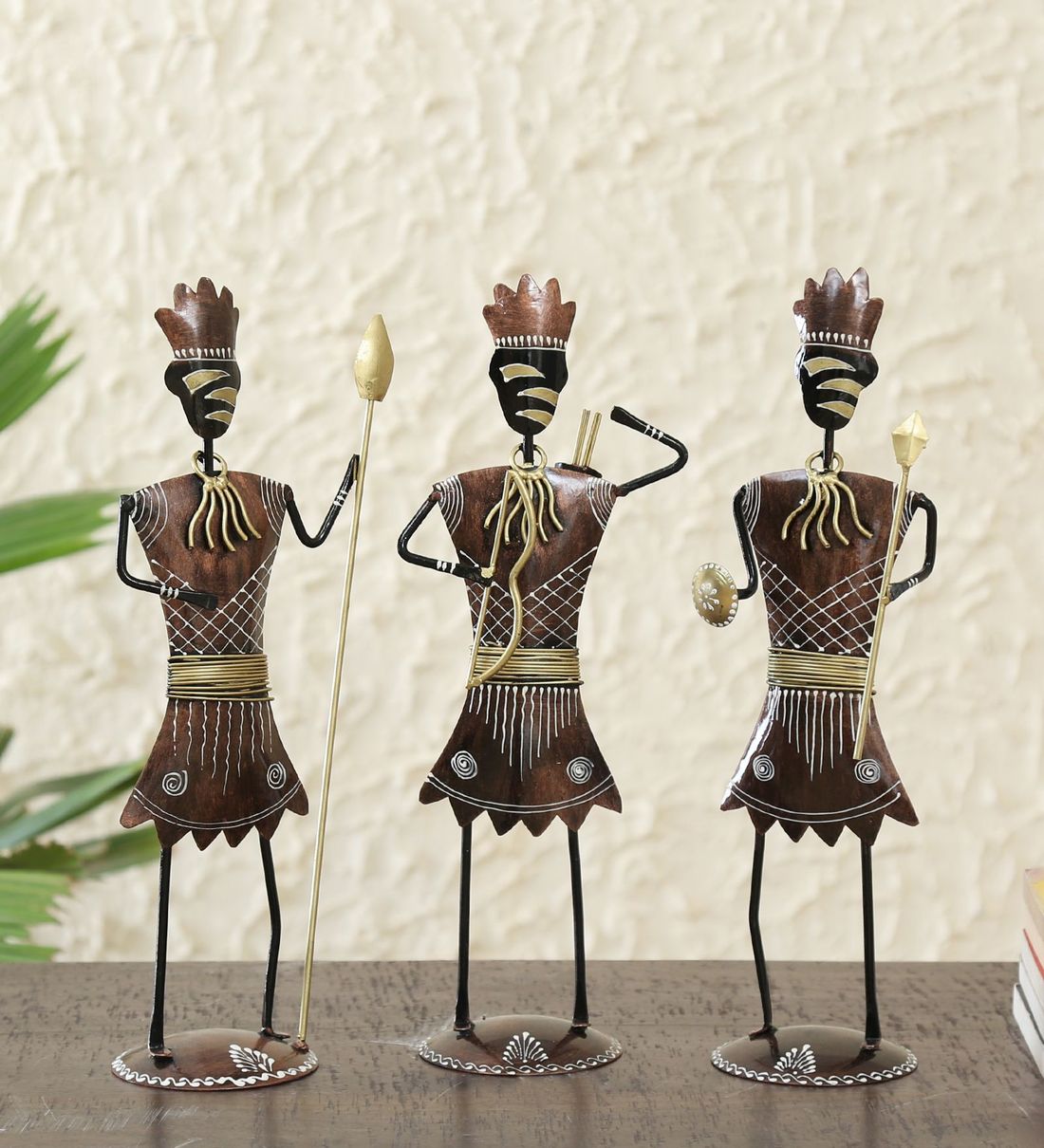 Soldier Human Figurine Set Of 3 table decor