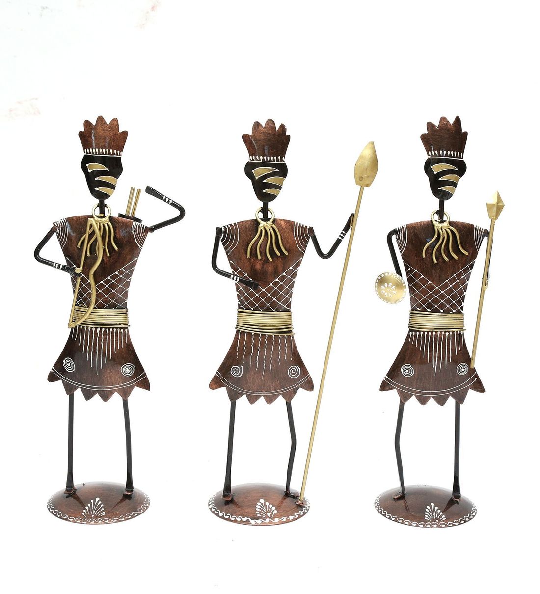 Soldier Human Figurine Set Of 3 table decor