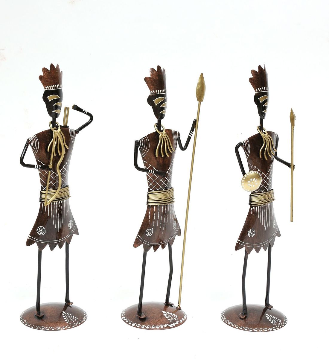 Soldier Human Figurine Set Of 3 table decor