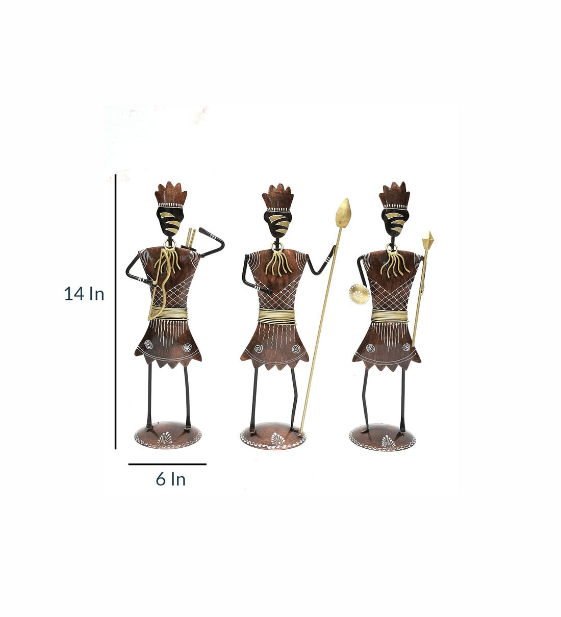 Soldier Human Figurine Set Of 3 table decor