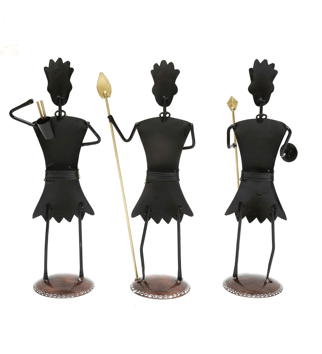 Soldier Human Figurine Set Of 3 table decor