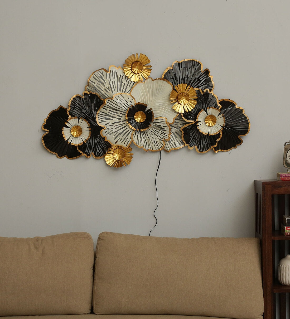 Black Golden White Panel