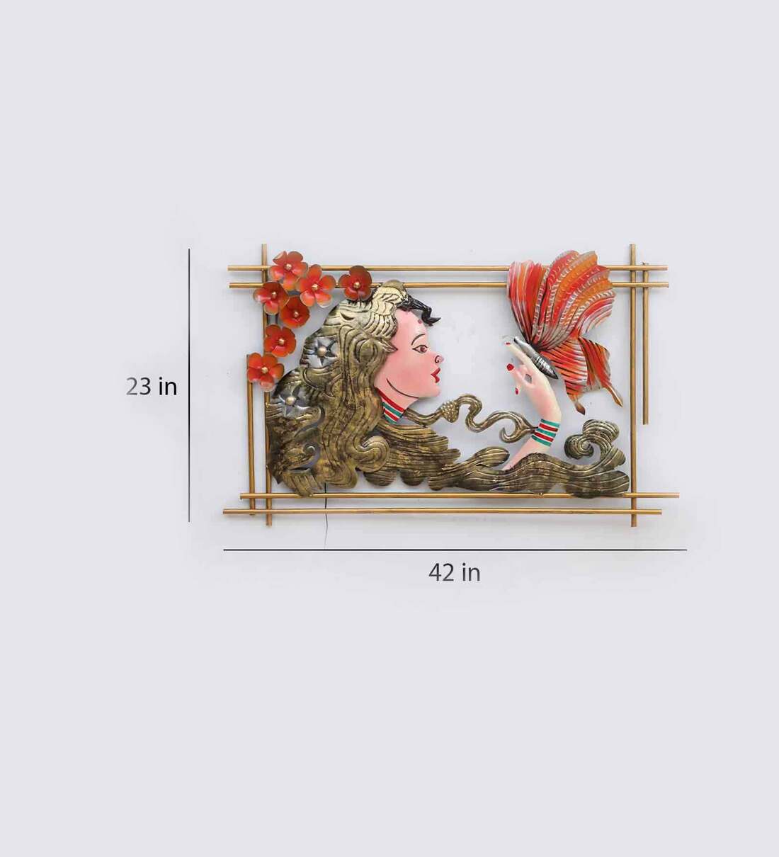 Butterfly With Women Wall Decor