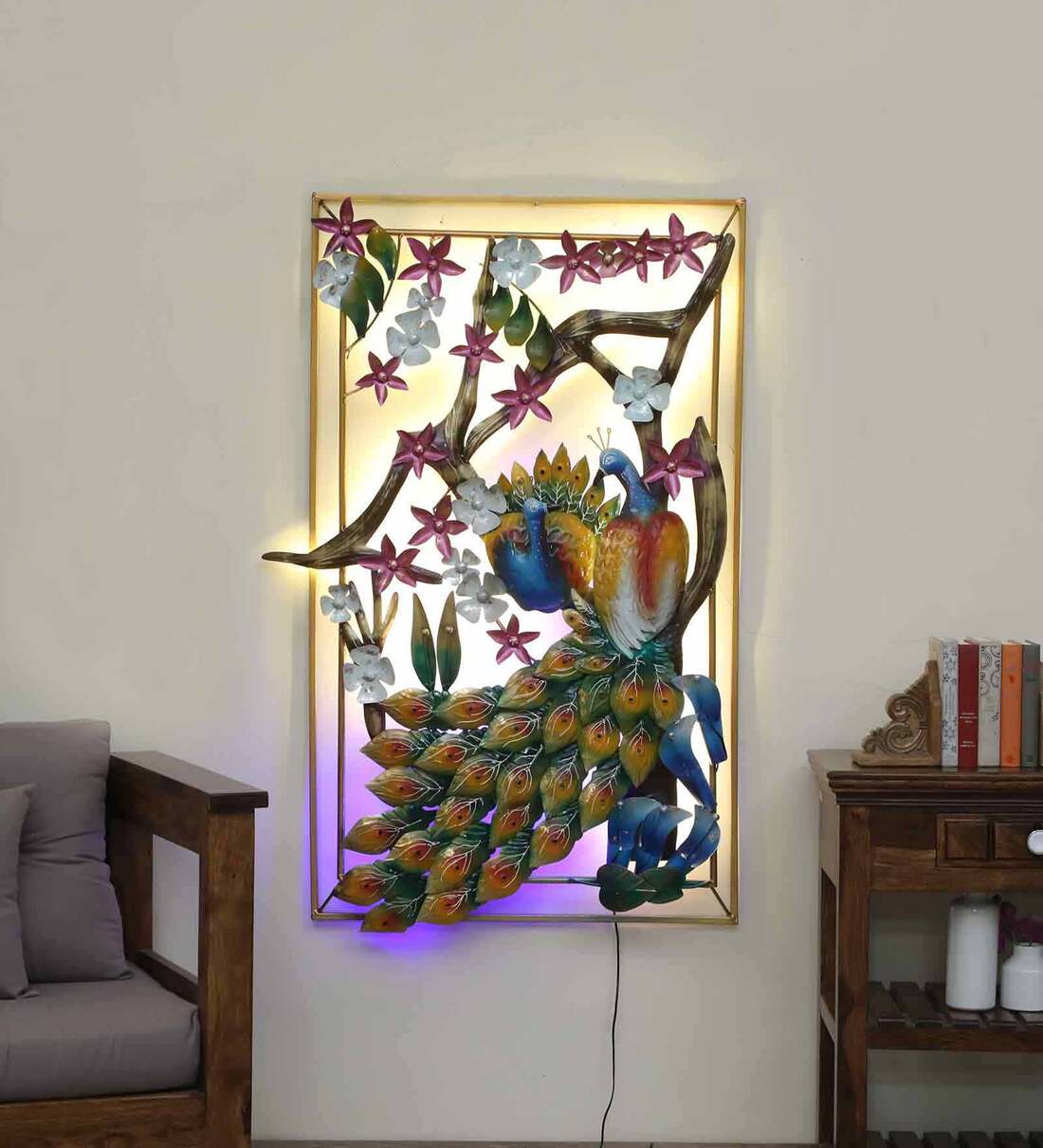 Peacock  On Tree Wall Decor