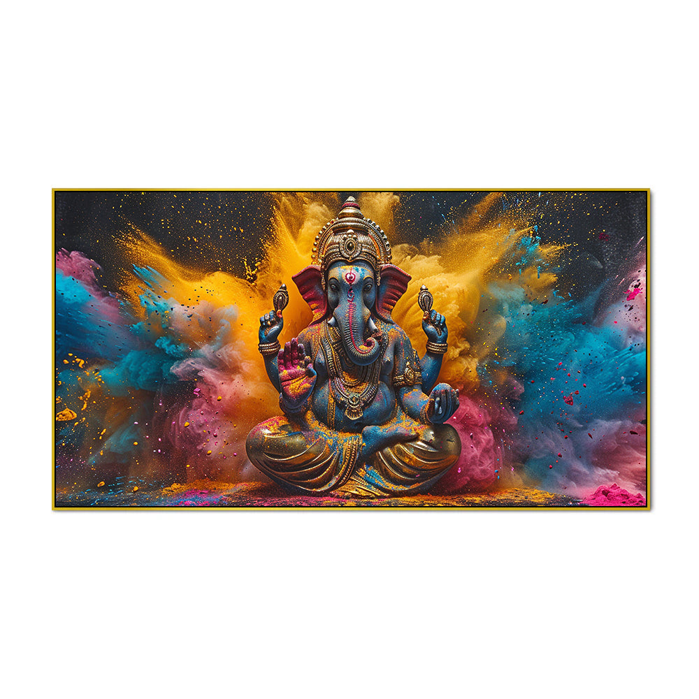 Traditional Ganesha Wall Art – Vintage Style Canvas Print