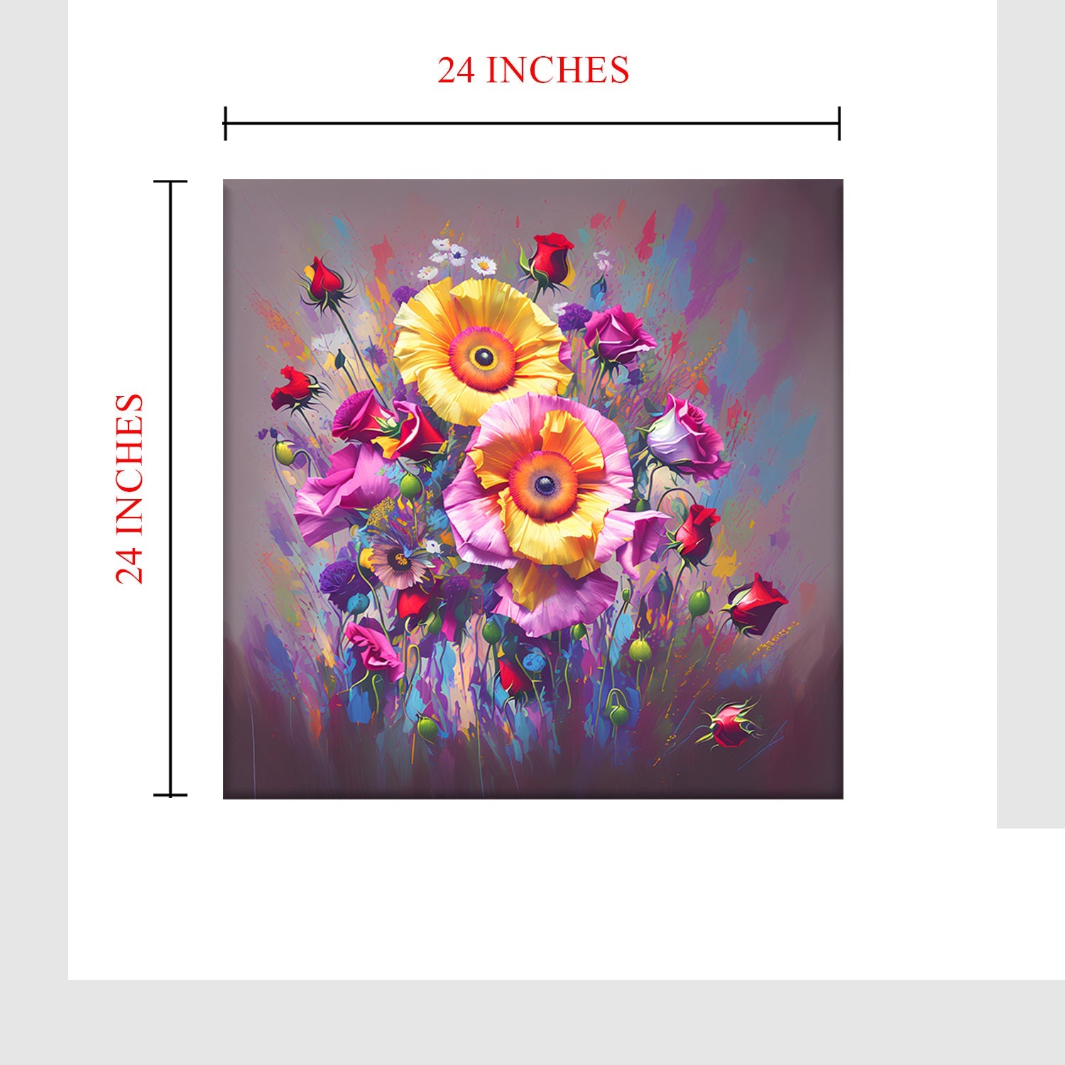 Premium Bold Flower Canvas Wall Art