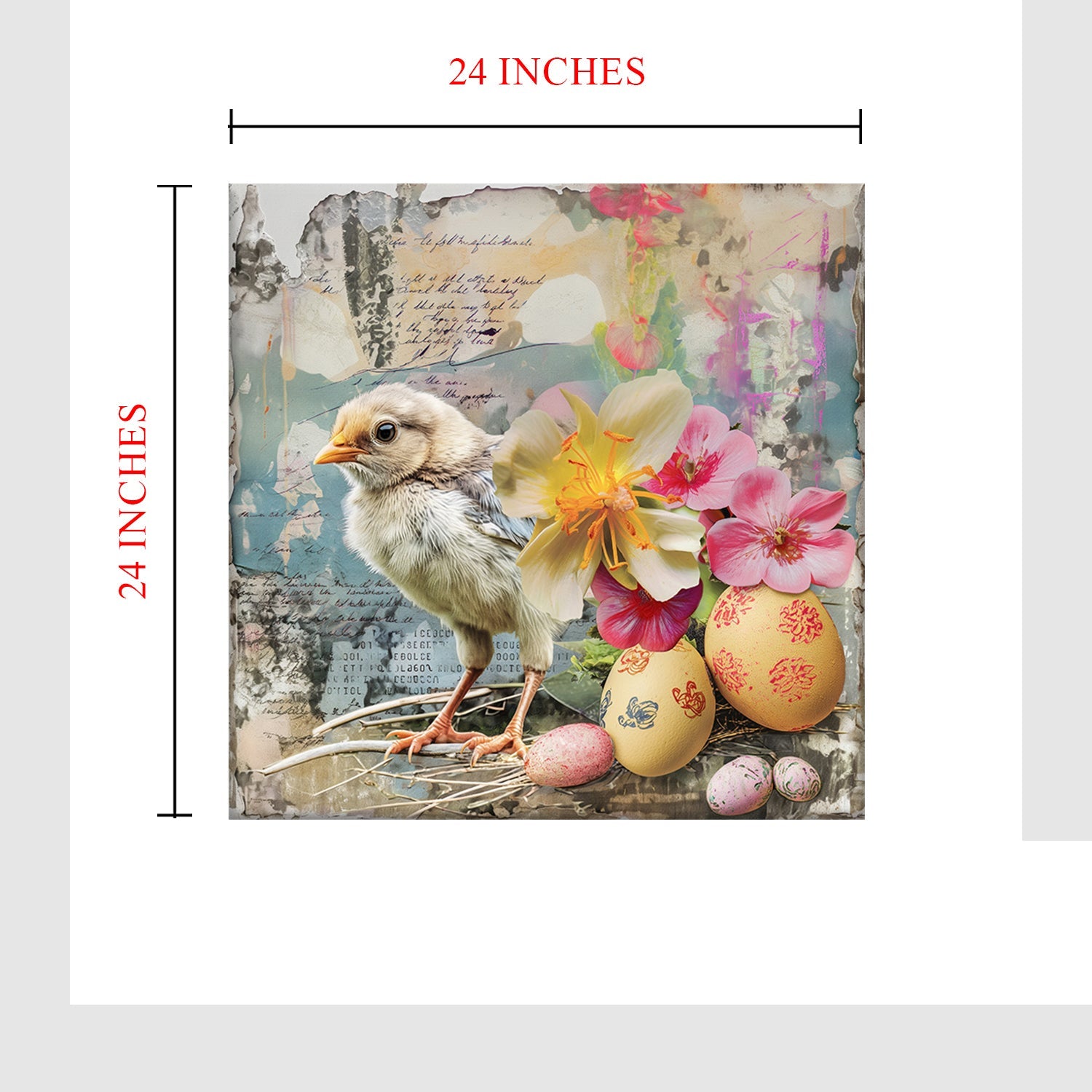 Serene Birds with Floral Landscapes Wall Decor