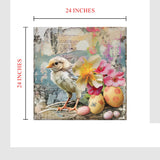 Serene Birds with Floral Landscapes Wall Decor