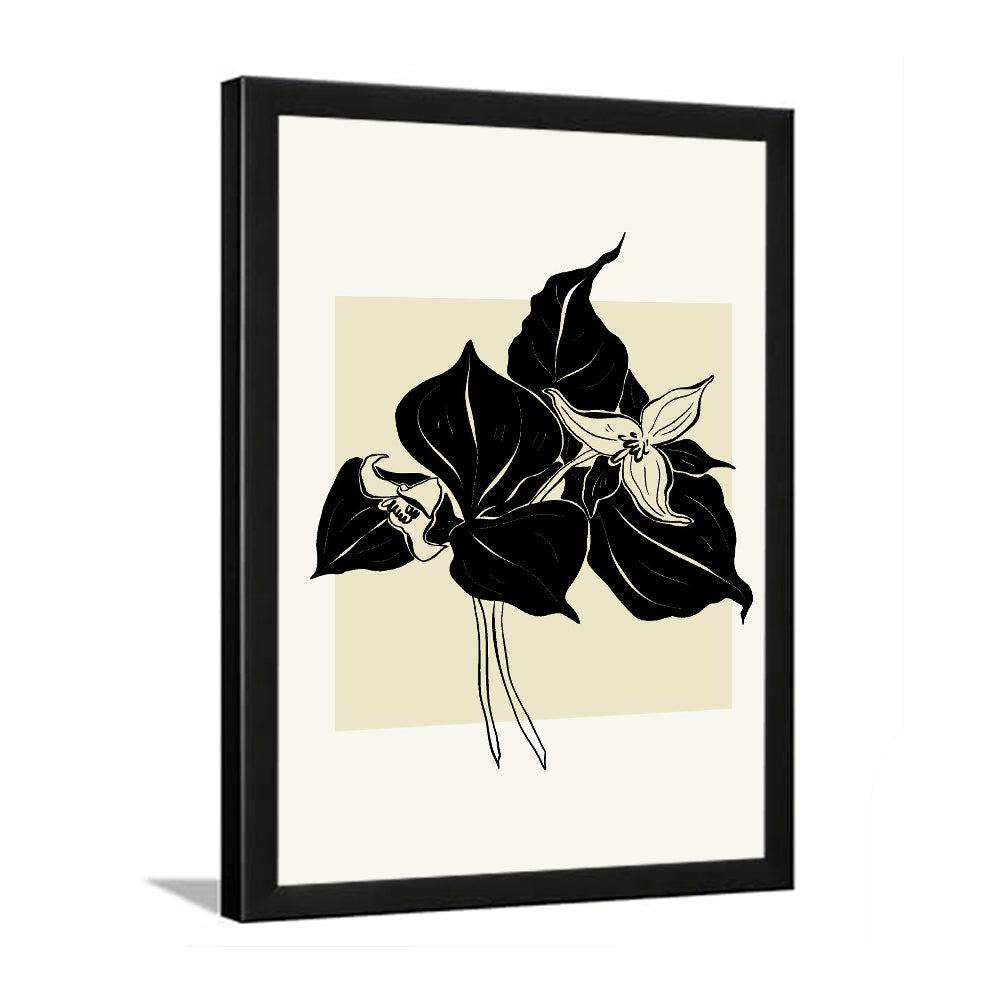 Black & White Botanical Floral Photo Framed Wall Art