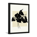 Black & White Botanical Floral Photo Framed Wall Art