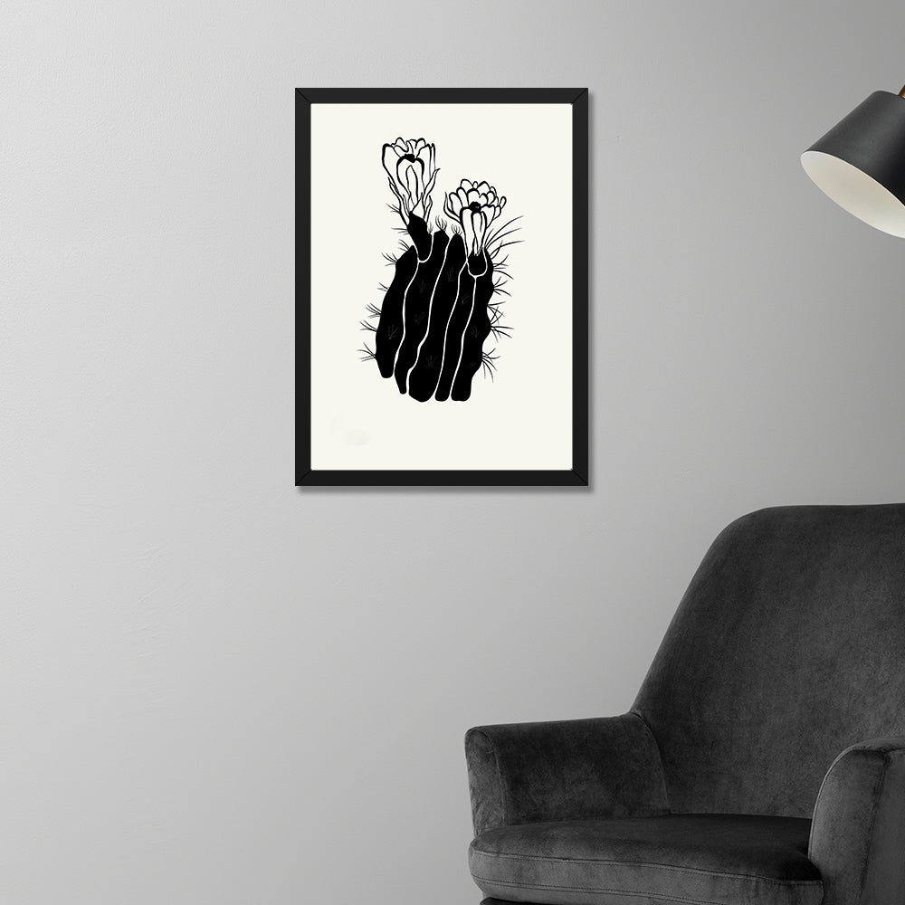 Abstract Modern Black and White Floral Photo Frame Wall Art