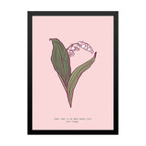 Wildflower Botanical Art Frame Painting for Wall Décor