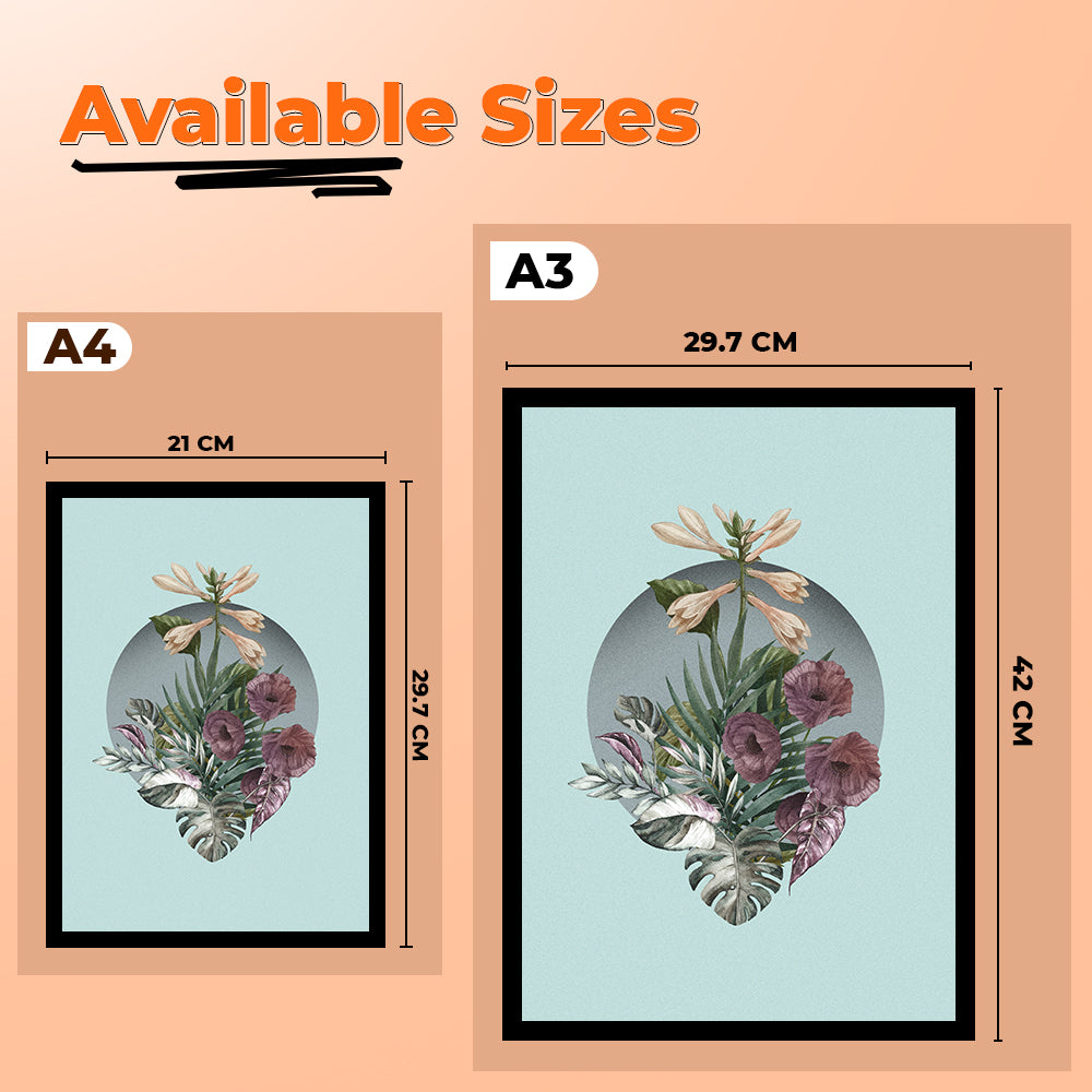 Beautiful Botanical Floral Framed Wall Art Painting