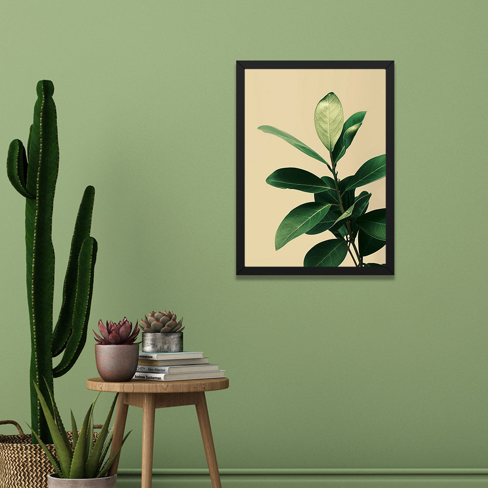 Tropical Leaf Framed Poster Paining for Home and Office Décor