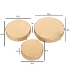 Round Etching Line Buffet Riser Set of 3