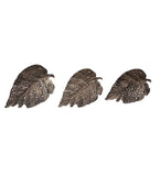 Black & Gold Etching Leaves Wal Decor Set of 3
