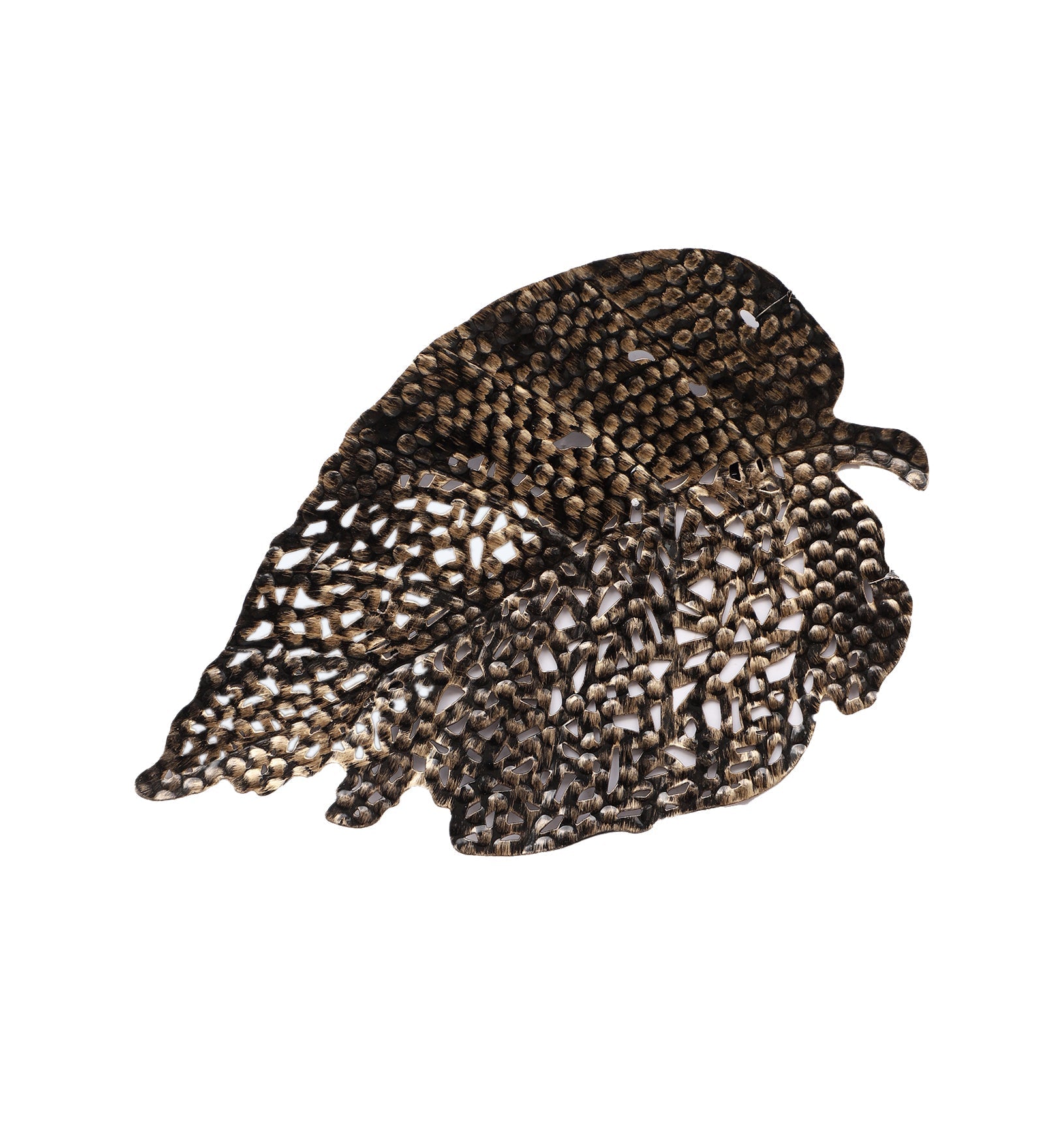 Black & Gold Etching Leaves Wal Decor Set of 3