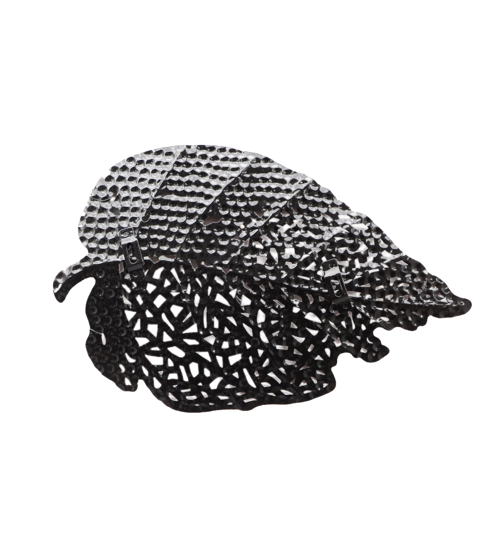 Black & Gold Etching Leaves Wal Decor Set of 3