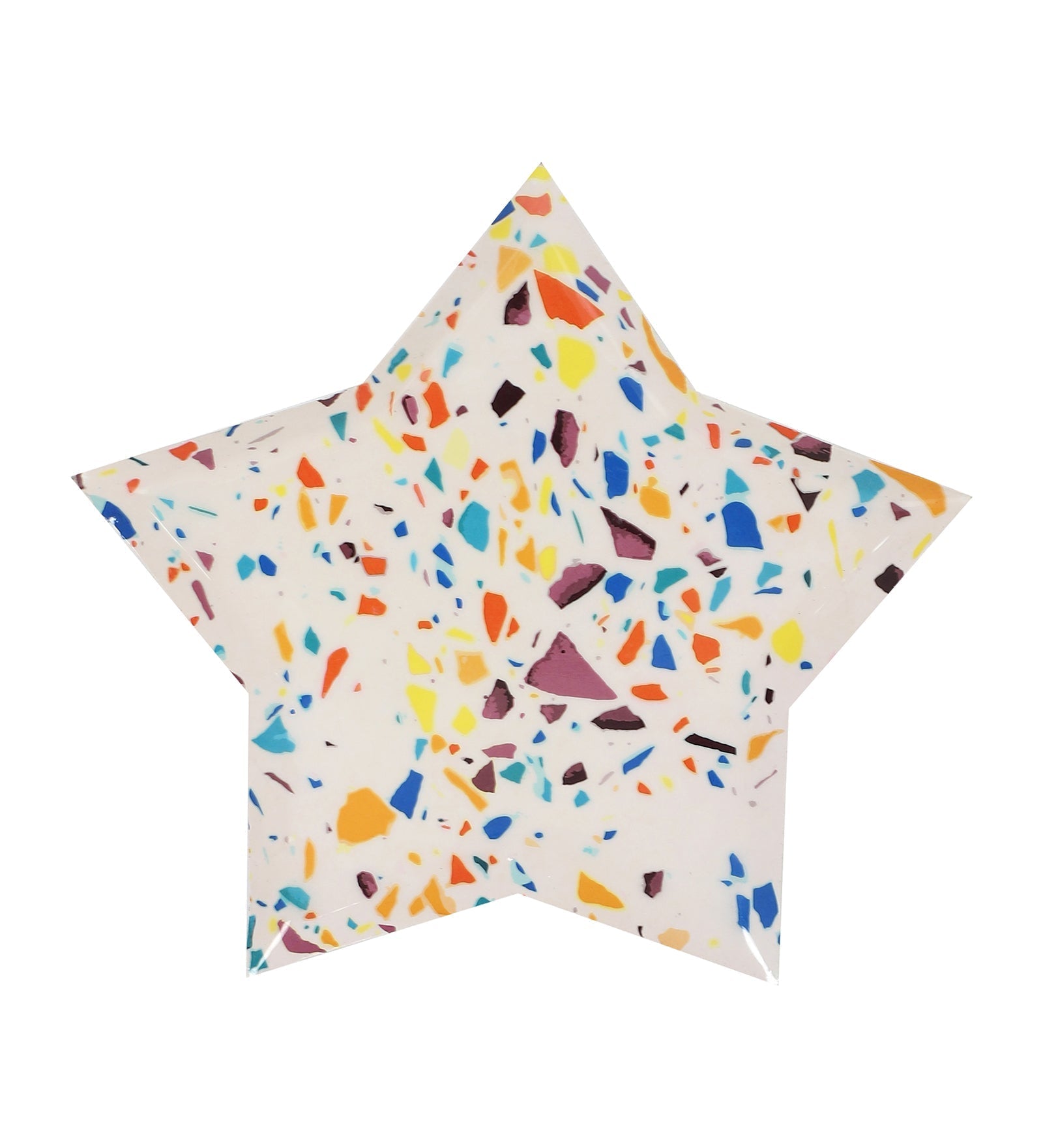 Multicolor Star Metal Platter Set of 2