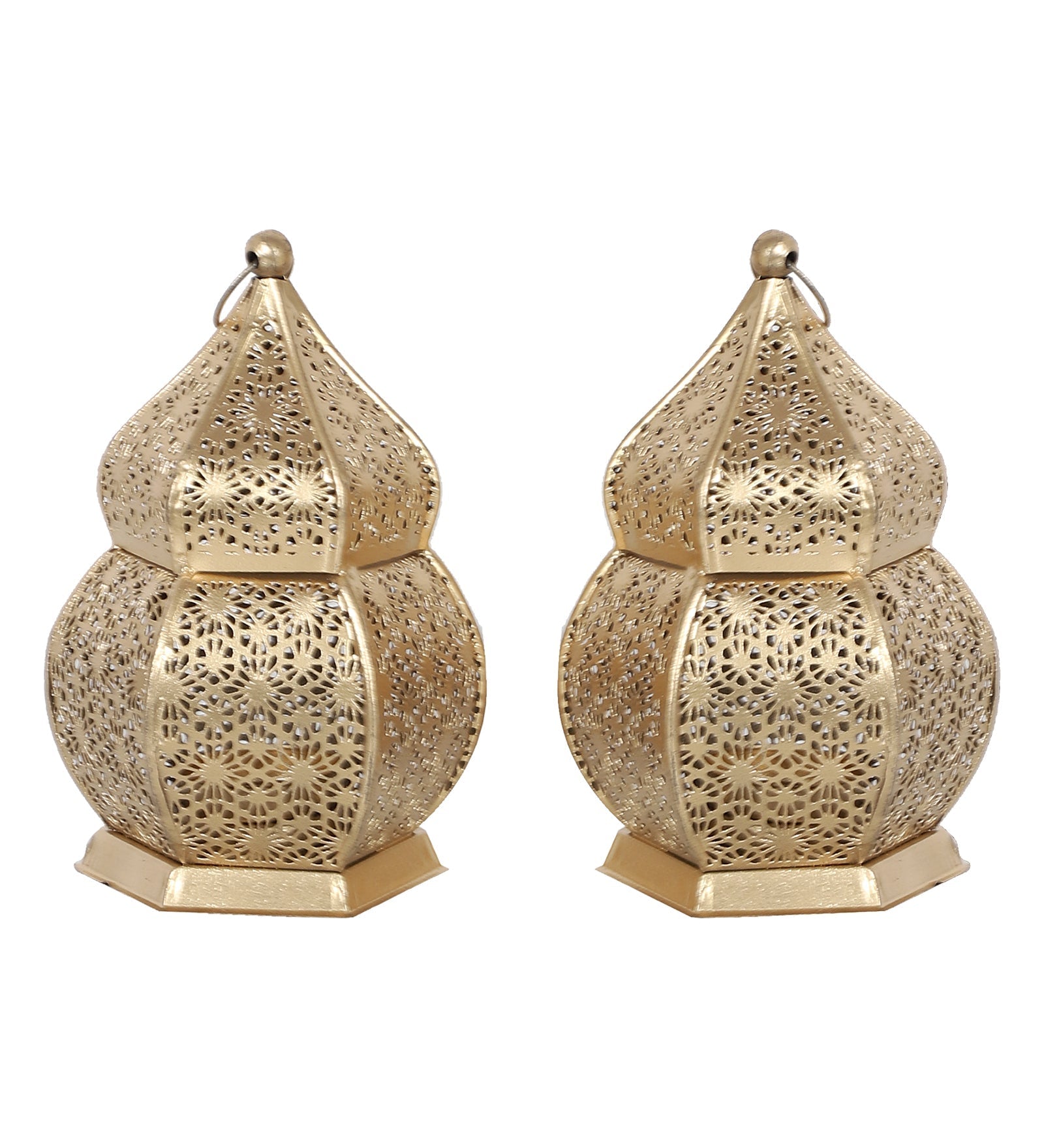 Hanging Hut Lantern Tealight Holder Set of 2