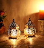 Hanging Hut Lantern Tealight Holder Set of 2