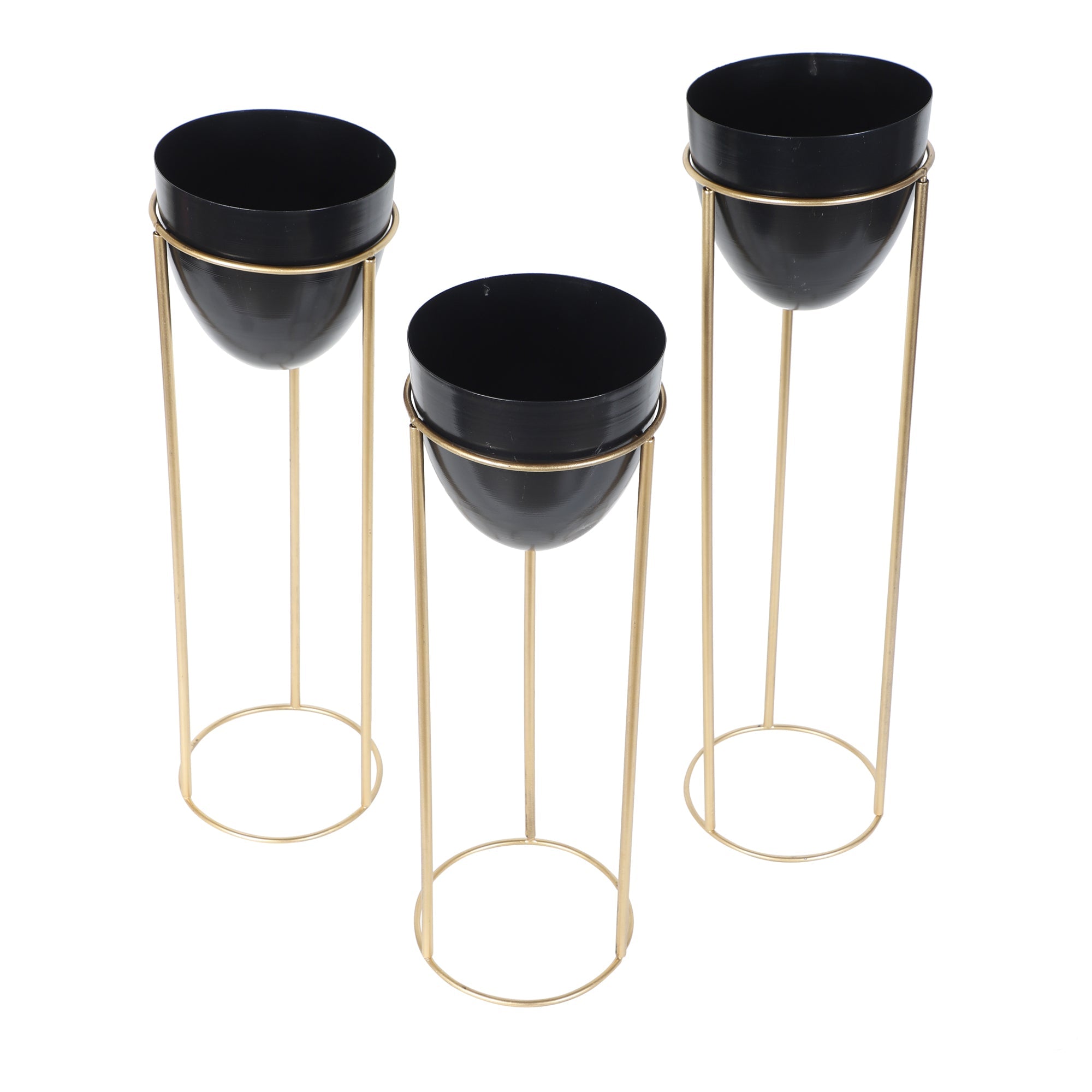 Detachable Black Capsule Floor Planter Set of 3