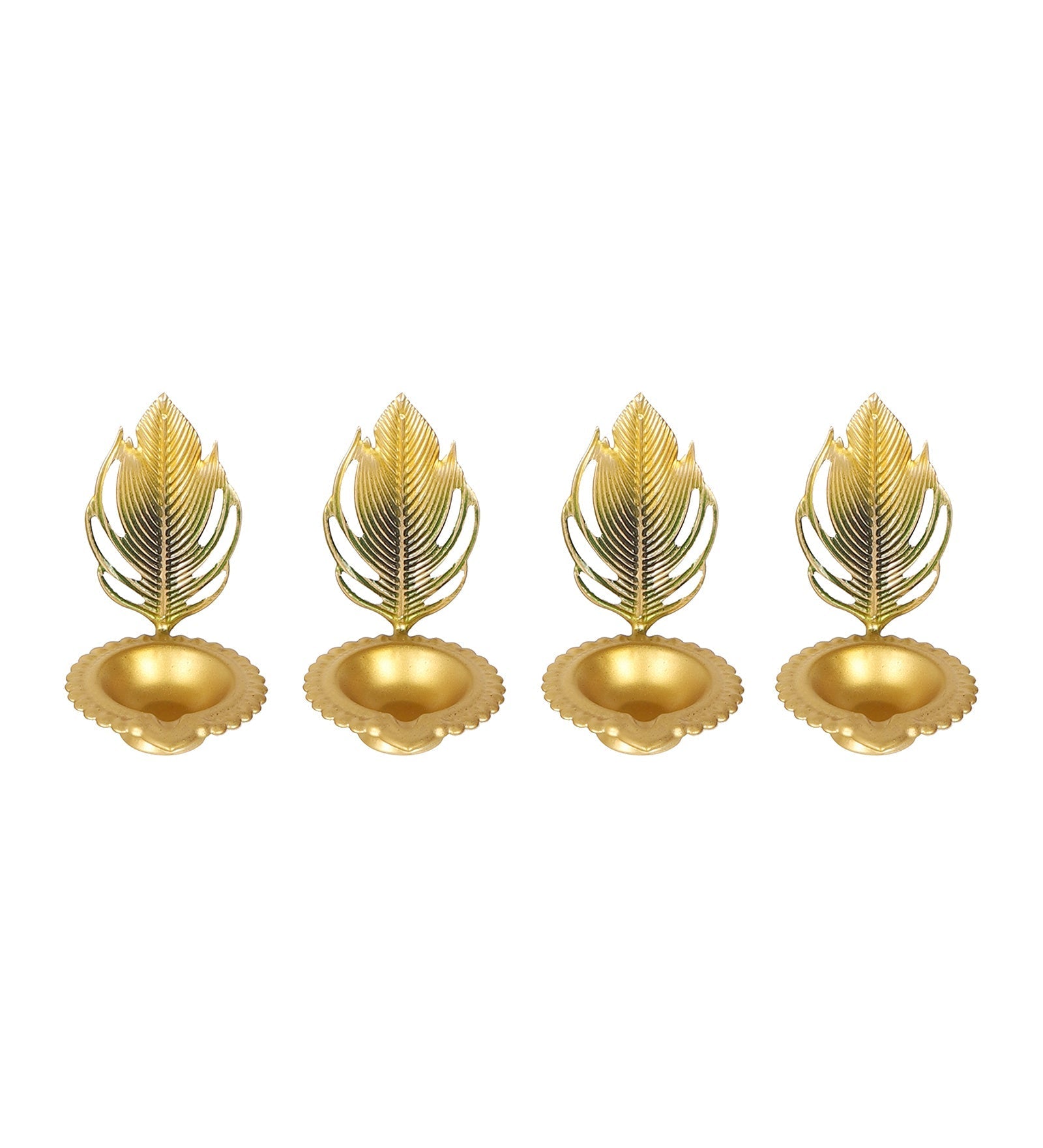 Gren & Gold Peacock Urli With Tealight Holder Set of 5