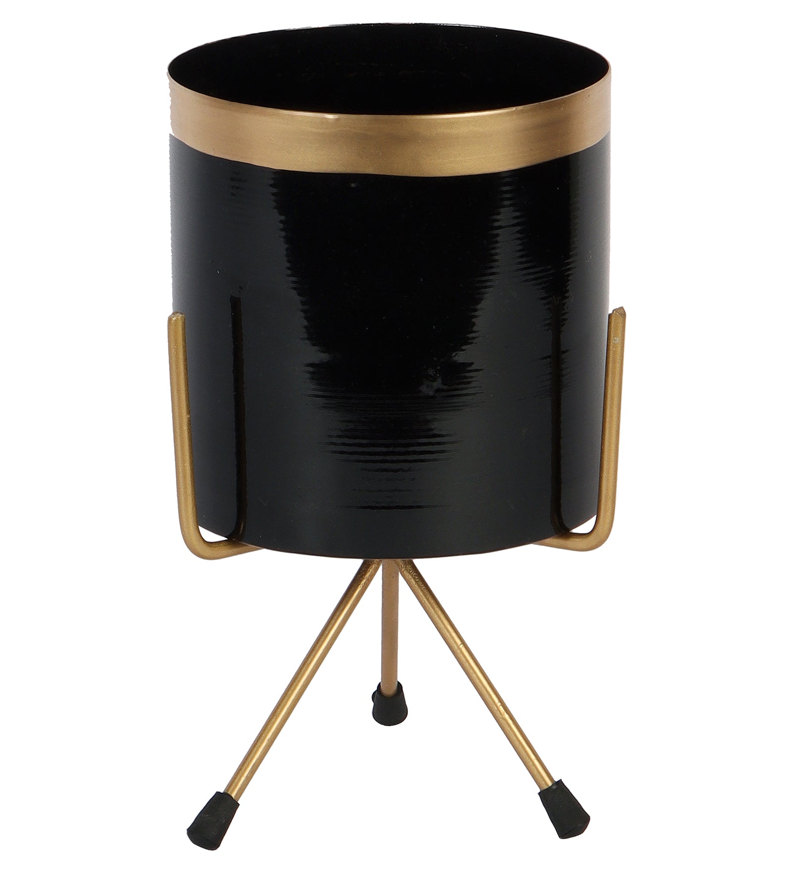 Black & Gold Metal Votive Planter Set of 3