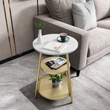 Modern Hall Side Table with Marble Slab X Base