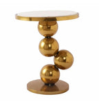 Living Room Marble Side Table with 4 Gold Balls