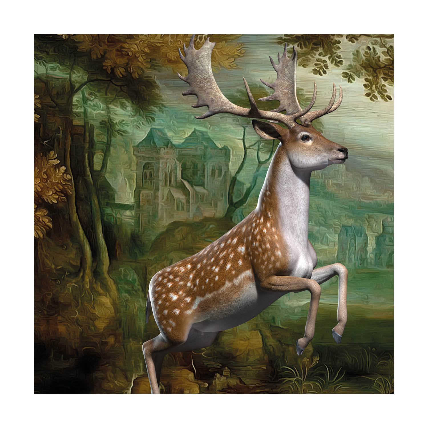 Deer Canvas Painting for Home, Bedroom & Living Room