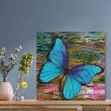Blue Butterfly Canvas Painting for Home, Bedroom & Living Room