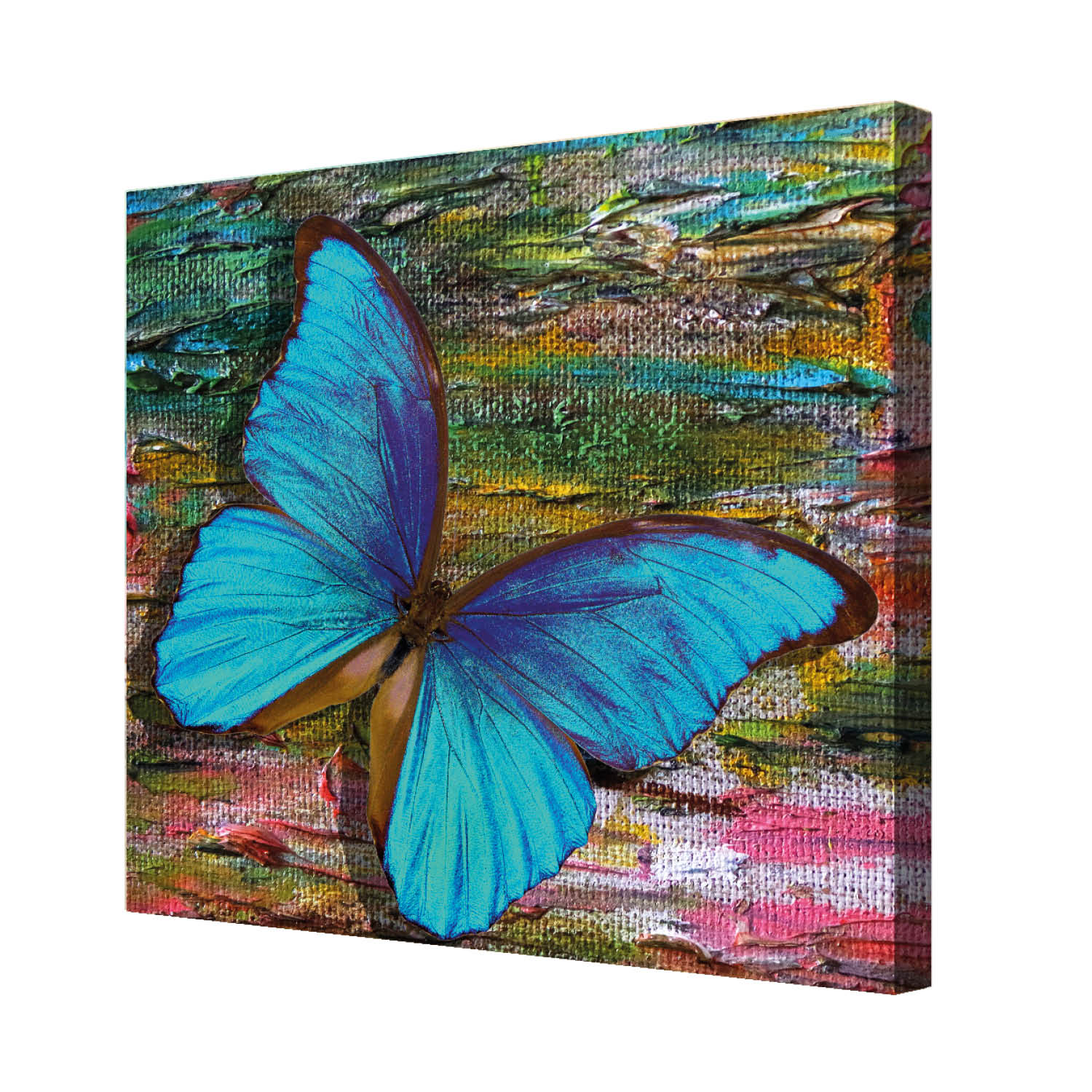 Blue Butterfly Canvas Painting for Home, Bedroom & Living Room