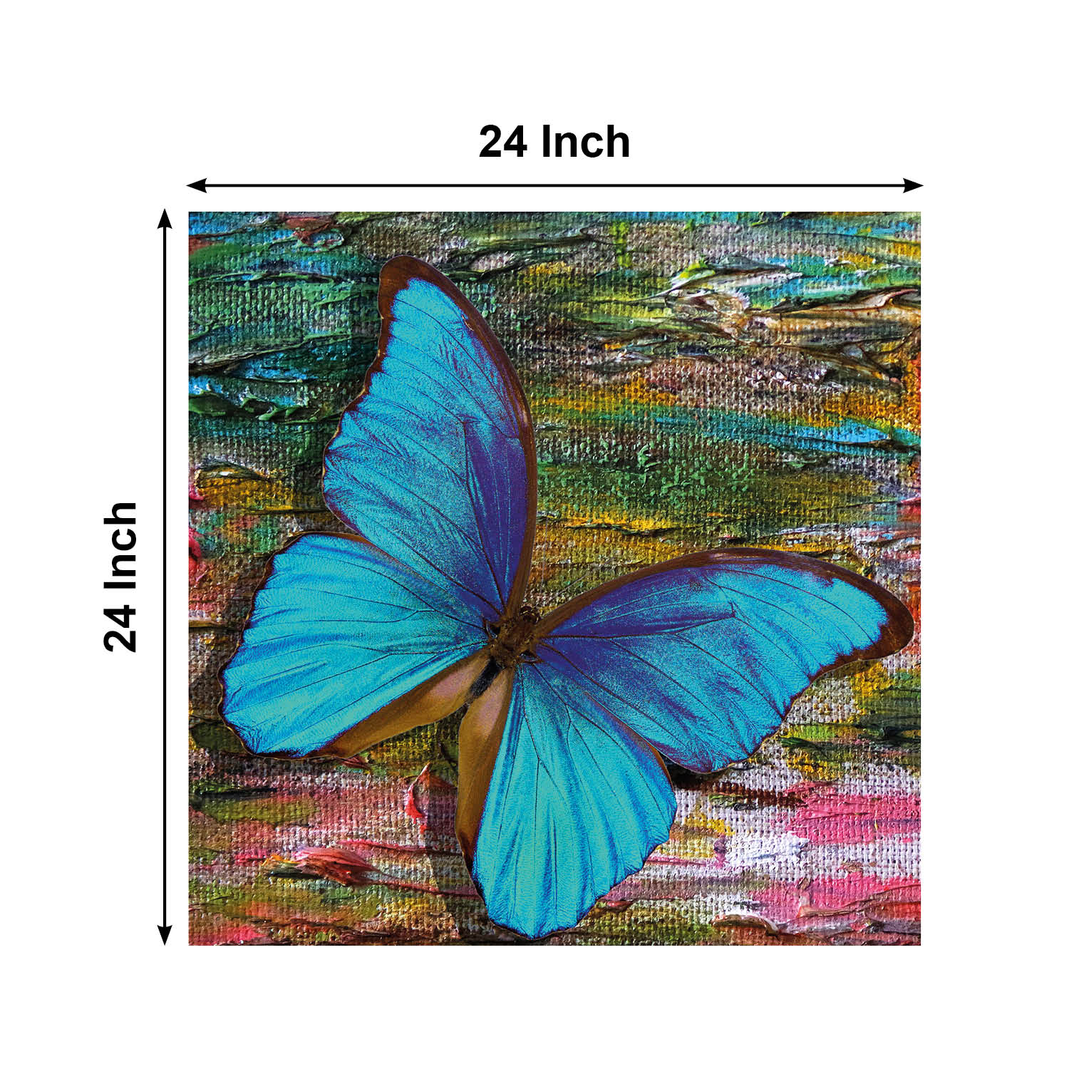 Blue Butterfly Canvas Painting for Home, Bedroom & Living Room