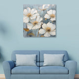 White Rose Canvas Painting for Home, Bedroom & Living Room