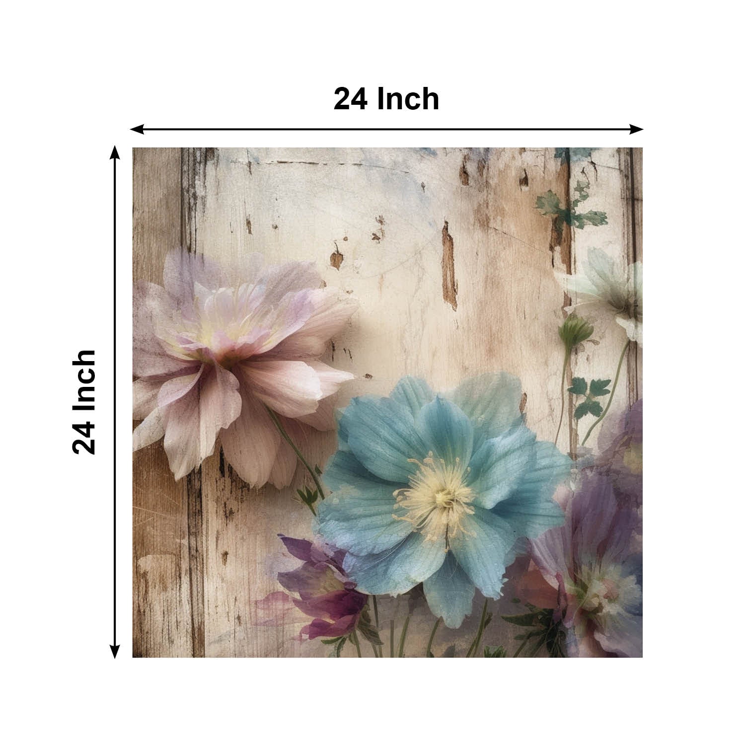 Rustic Floral Vintage Wall Art