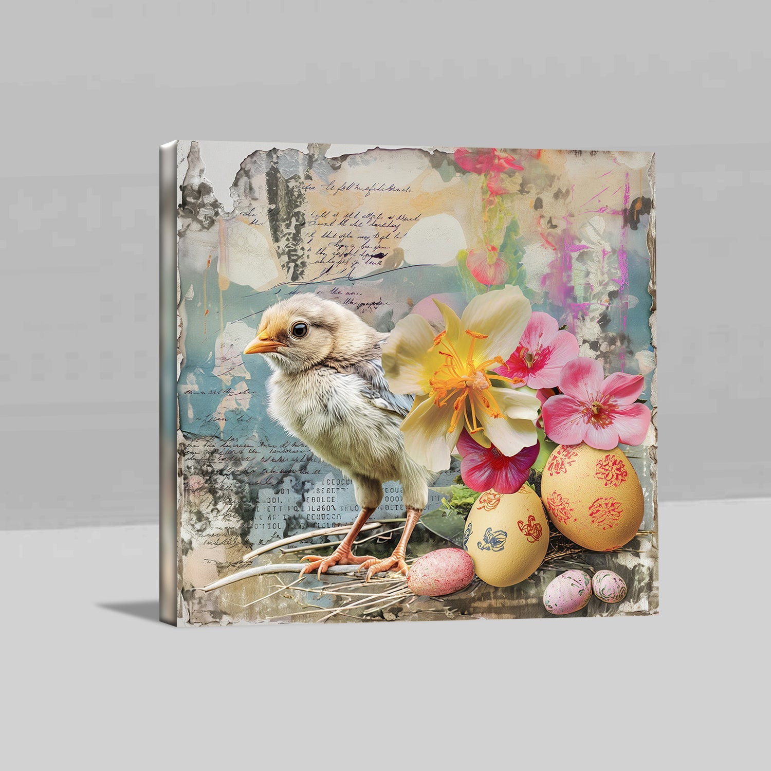 Serene Birds with Floral Landscapes Wall Decor