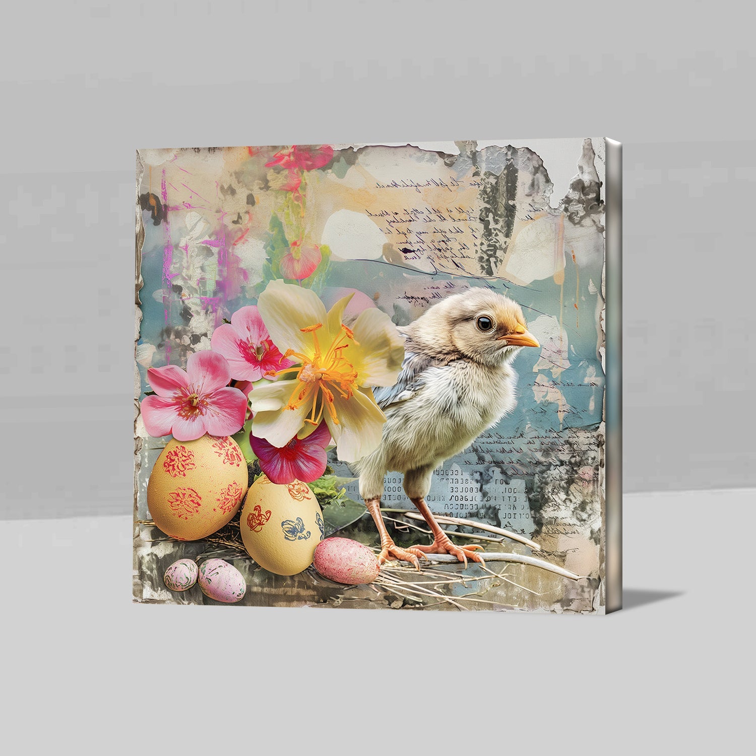 Serene Birds with Floral Landscapes Wall Decor