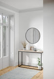 33 Inch Black Round Mirror