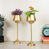 Wine Shape Table Top Planter with Stand set of 2