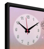 Black Engineered Women Printed MDF Analog Wall Clock