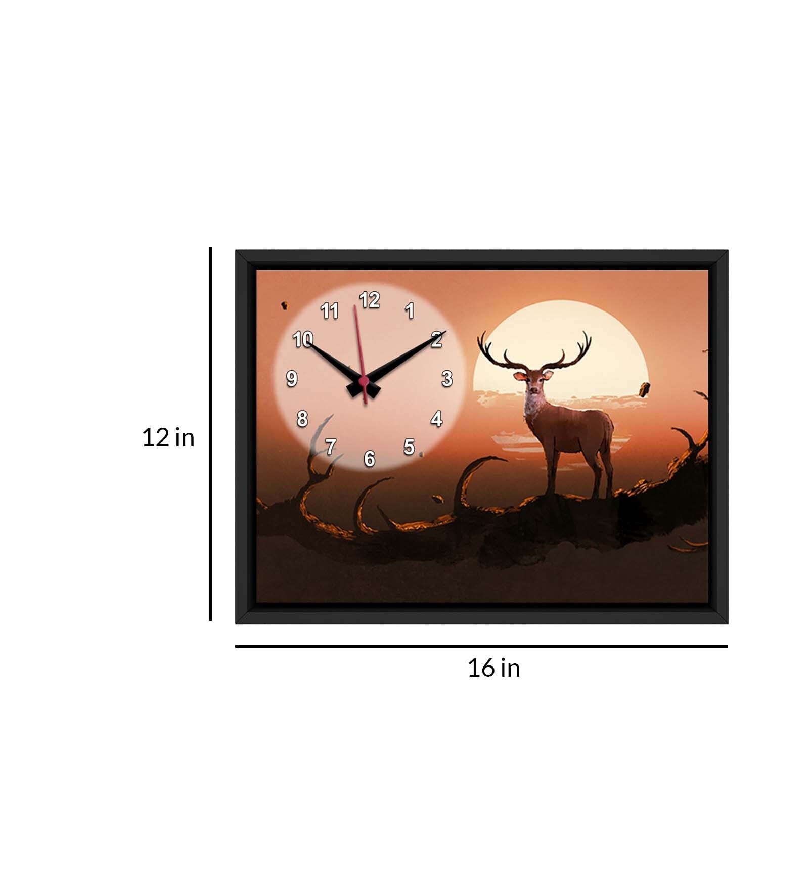 Deer On A Tree Printed Analog MDF Modern Wall Clock