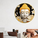 Gautam Buddha Luxury Round Wall Painting
