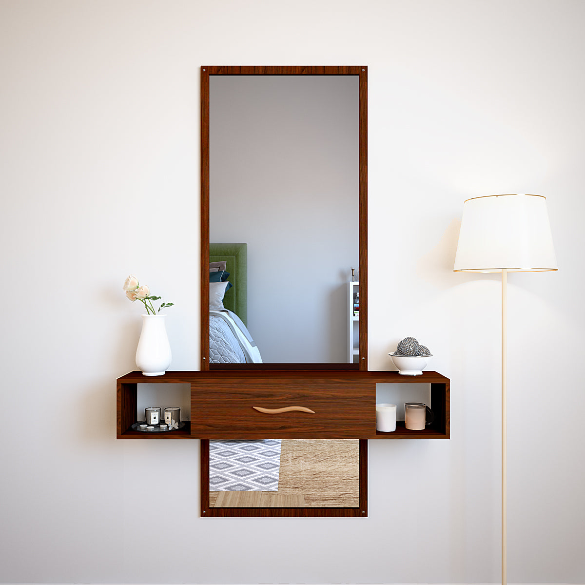 Modern Classic Premium Wooden Dressing Mirror