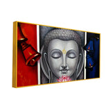 Beautiful Buddha on Vibrant Colors Wall Painting