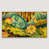 Buddha in Bamboo Forest Calming Vaastu Wall Canvas