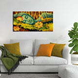 Buddha in Bamboo Forest Calming Vaastu Wall Canvas